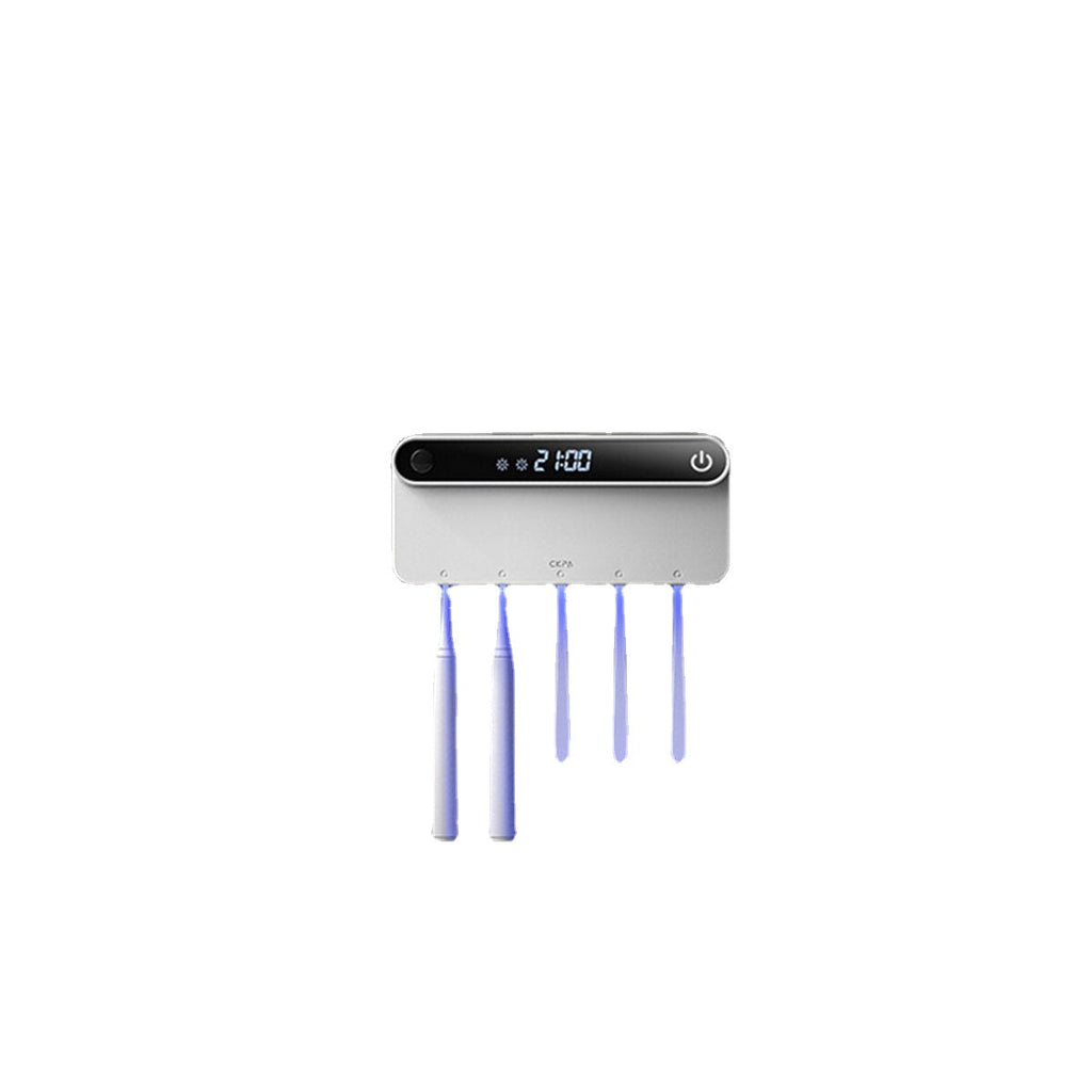 UV Light Toothbrush Sterilizer Holder Cleaner Automatic Toothpaste Dispenser