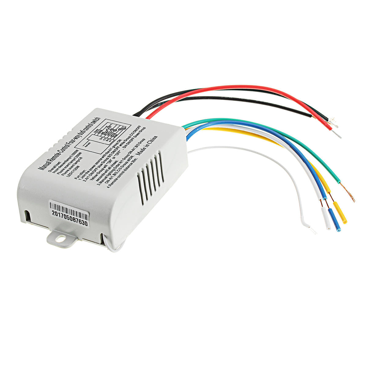 ON OFF Wireless Remote Control Switch Receiver Transmitter for 4 Way LED Lamp