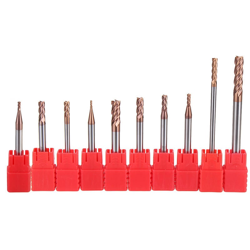HRC55 1-5mm AlTiN Tungsten Carbide 4 Flute End Milling Cutter CNC Tool