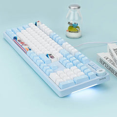 Mechanical Gaming Programming Keyboard Type-C Wired Keyboard 104 Keys Macro With Magnetic Upper Cover Translucent PBT Supplement Keycaps