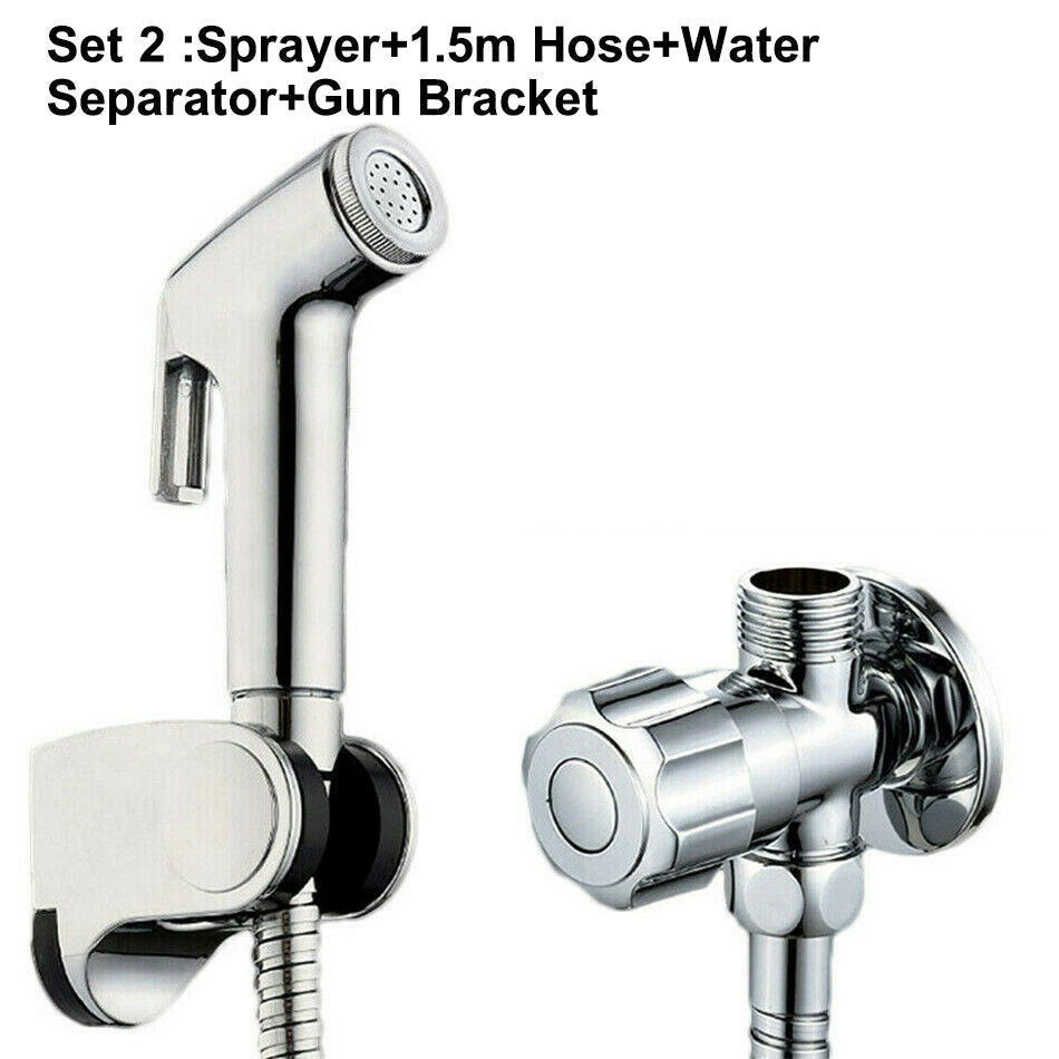 3PCS/SET Handheld Toilet Bidet Douche Sprayer Shower Hose Bracket Bathroom