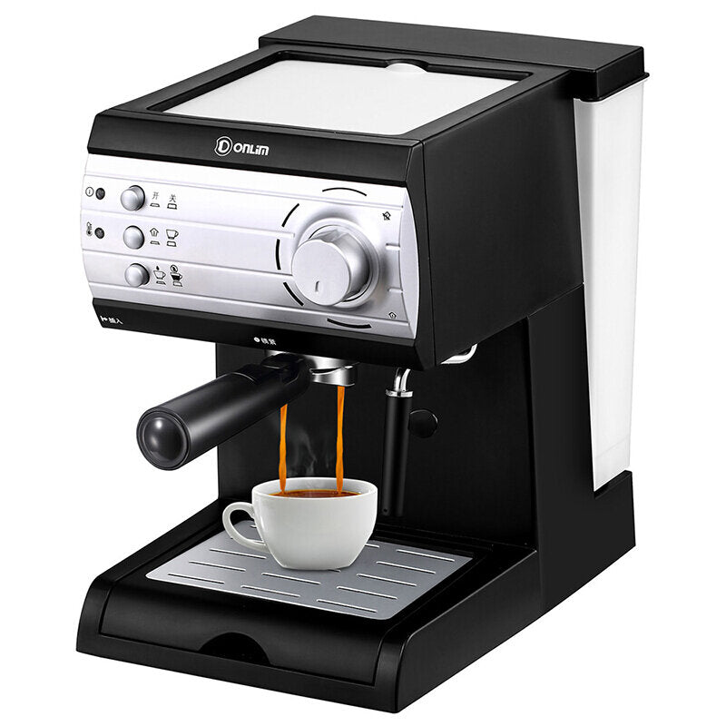 850W Full Semi-automatic Coffee Machine Steam Milk Foam Instant Home Commercial