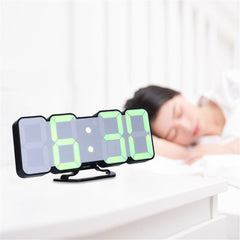 3D LED Digital Wall Clock Wireless Remote Digital RGB LED Alarm Clock USB Sound Control Snooze Functions Wall Desktop Clock