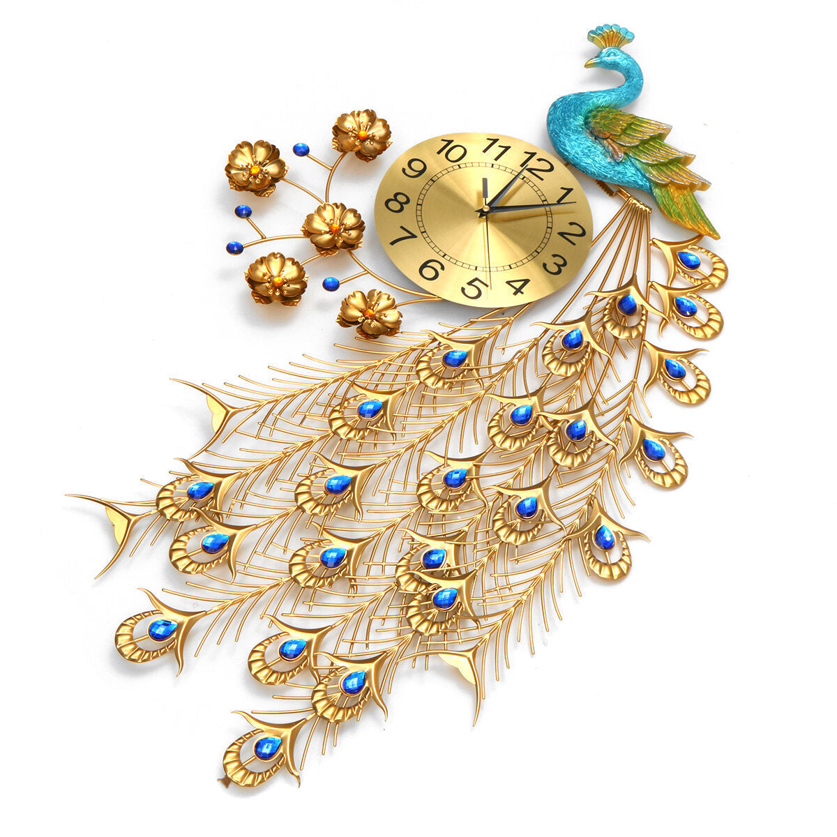 Simple European Fashion Peacock Wall Clock Sitting Room Bedroom Creative Art Wall Clock