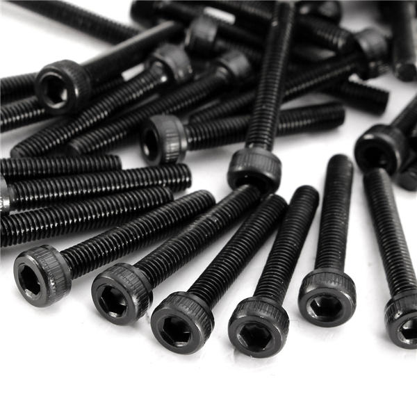 25/50/100pcs Metric Thread M3x20mm Hexagon Socket Cap Head Steel Screw Bolt