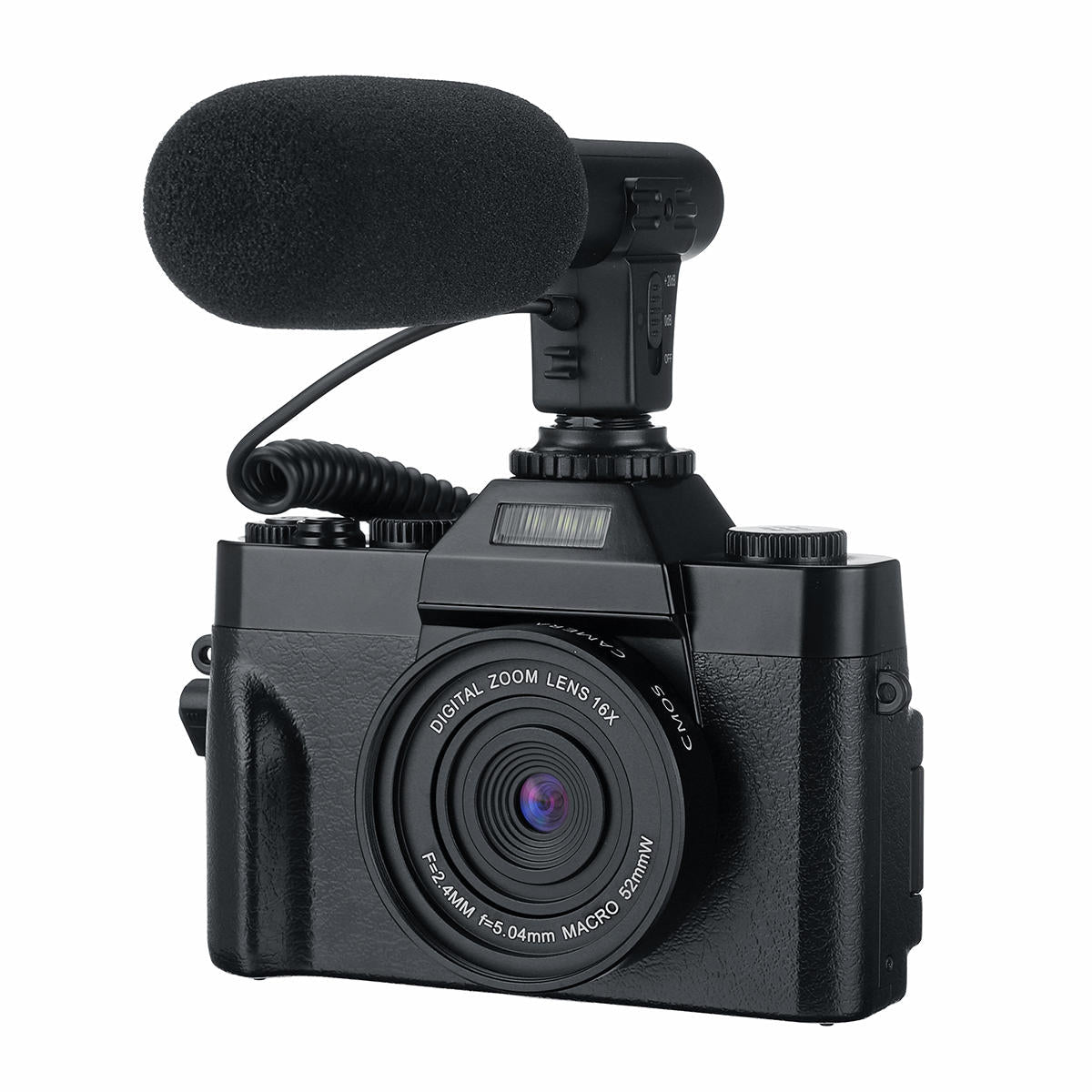 Vlog Camcorder 30MP 16X Digital 4K Camera Support Microphone for Tik Tok Youtube Live Streaming