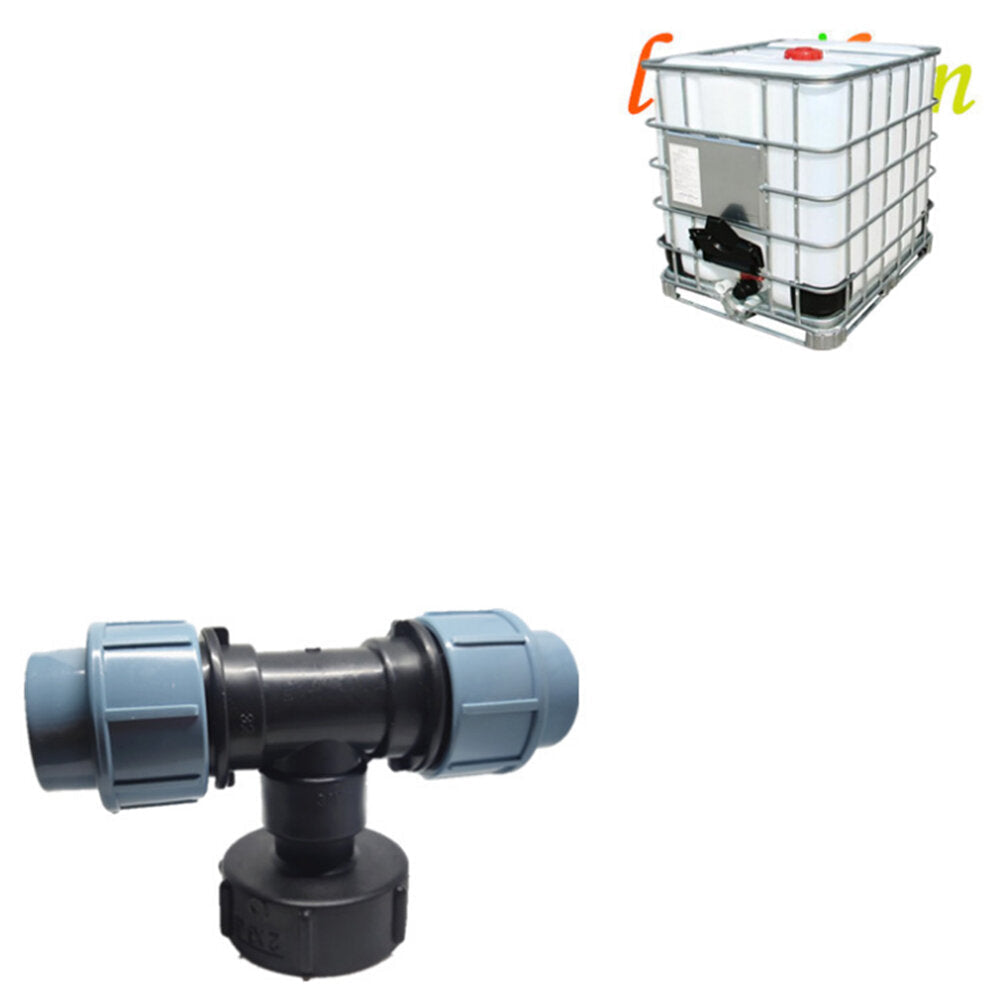 Ton Barrel Water Tank Valve Connector 20/25/32mm Tee Union Adapter Barrels Fitting Parts