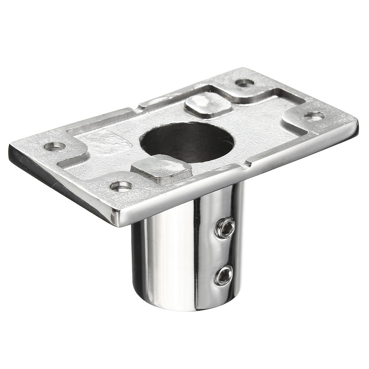 7/8inch Stainless Steel Boat Deck Rectangular Base 90 Degree For Marine Handrail