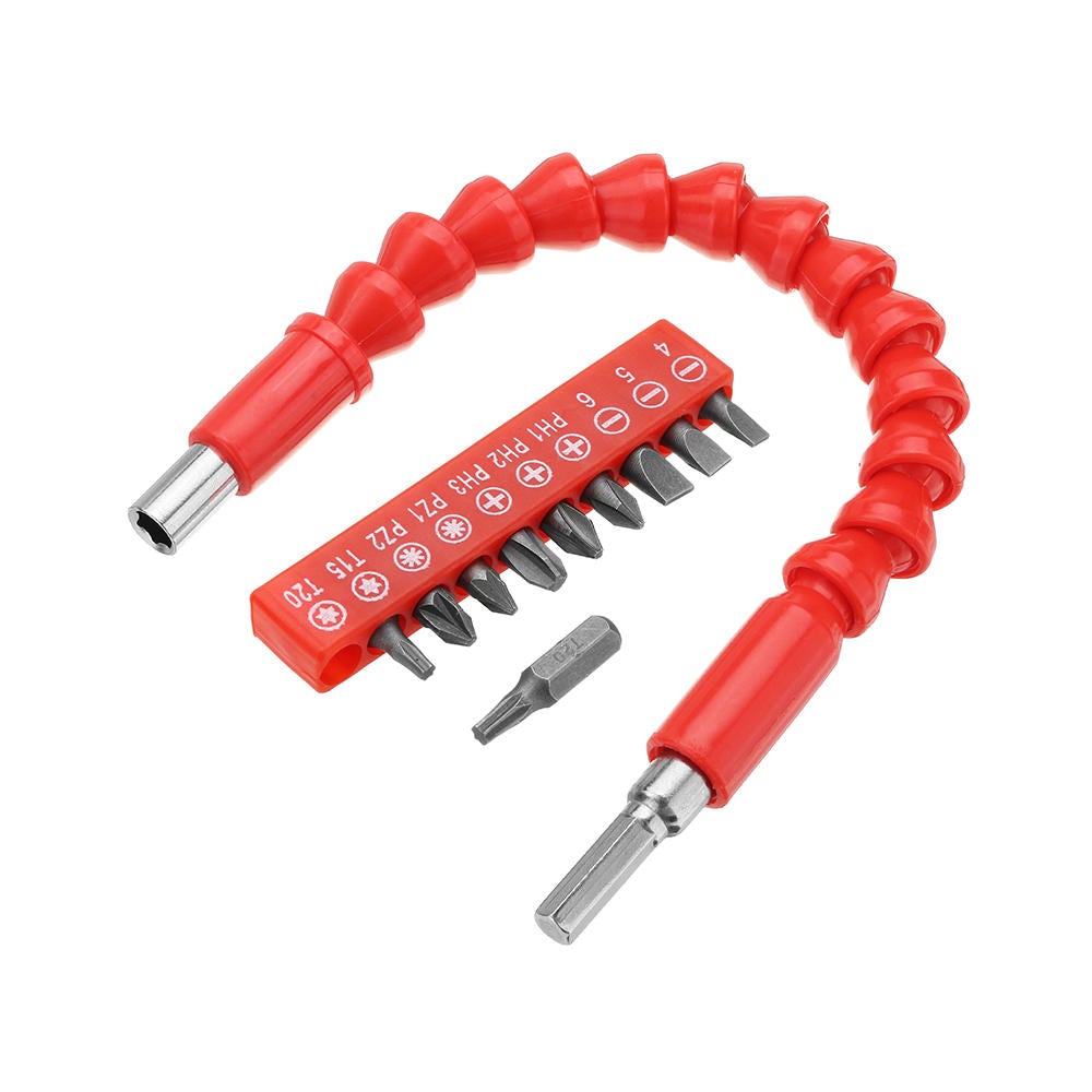 300mm Flexible Shaft with 10pcs Screwdriver Bit and Extension Rod for Electronic Drill