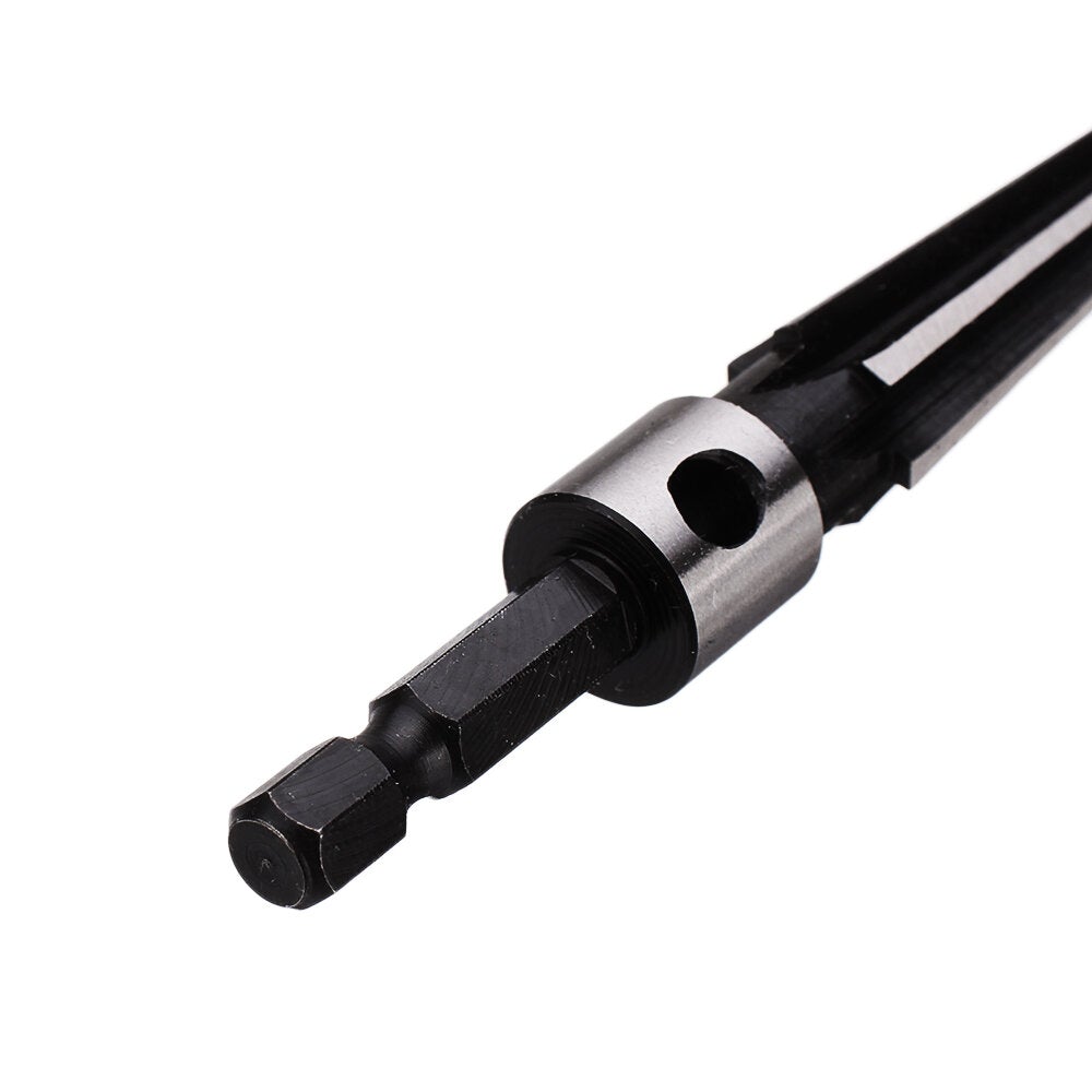 3-13mm Bridge Pin Hole Hand Held Taper Reamer T Handle Tapered 6 Fluted Chamfer Bit Tool