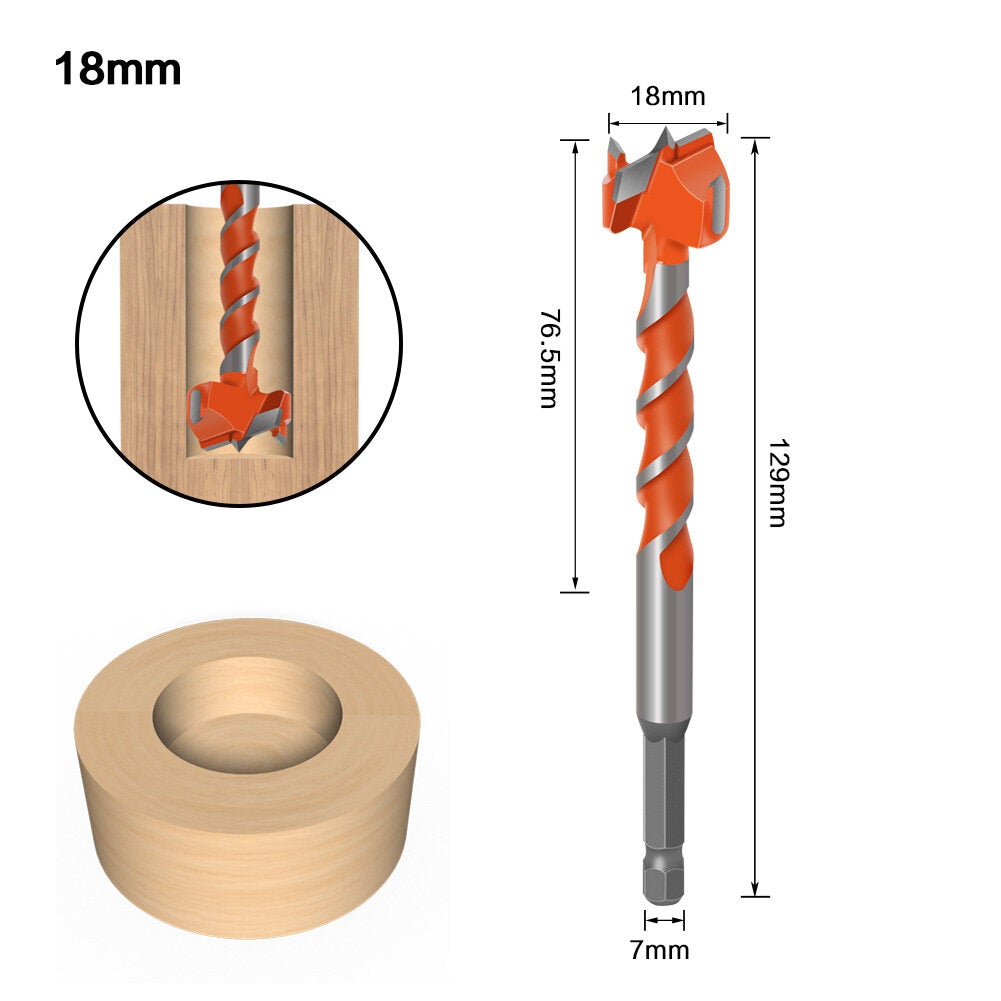 7mm Hex Shank Lengthen Core 16mm-25mm Hole Saw Cutter Hinge Boring Drill Bits