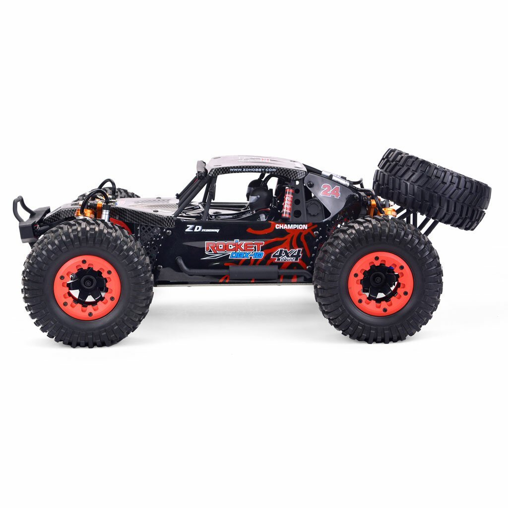 4WD 2.4G Desert Truck Brushless RC Car High Speed Off Road Vehicle Models 80km/h W/ Spare Tire