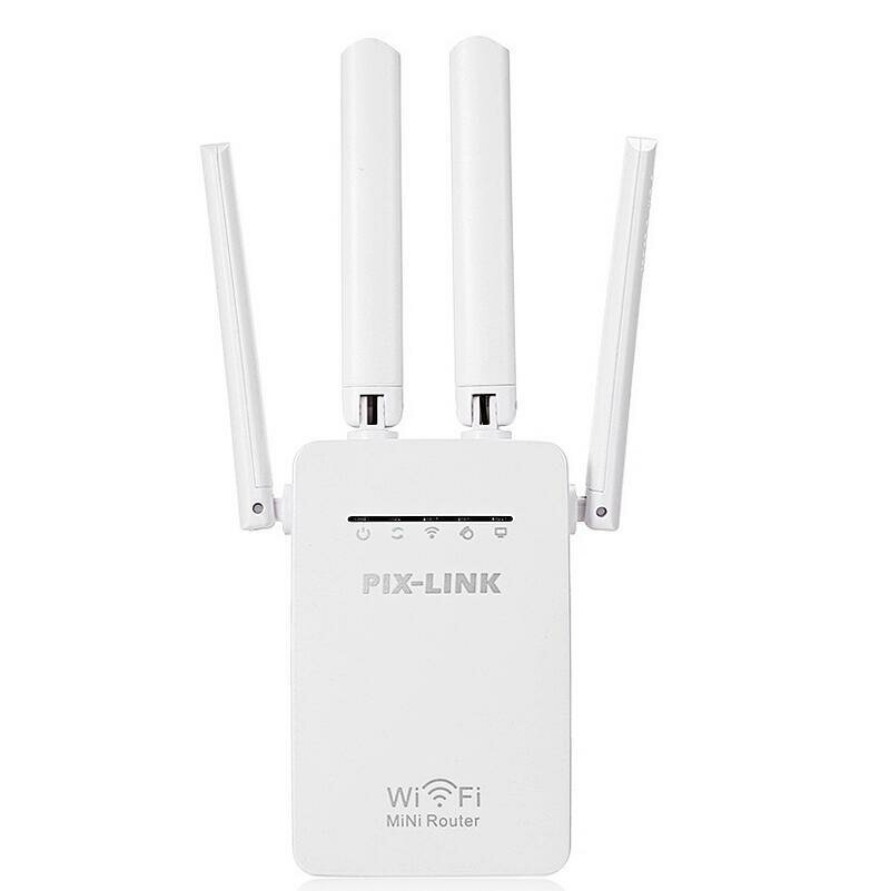 Network Repeater Wifi Extender Four Antenna Aignal Amplifier 300M Router Extender Wifi Repeater Wireless Internet Booster Plug Home
