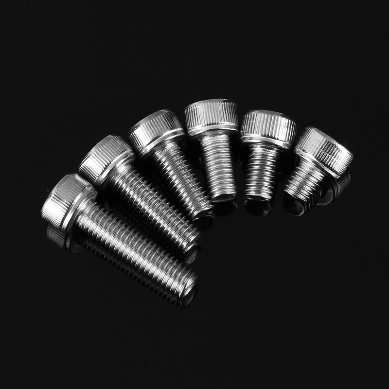 60Pcs M5 Stainless Steel 6-20mm Hex Socket Cap Head Screw Allen Bolt Assortment Kit