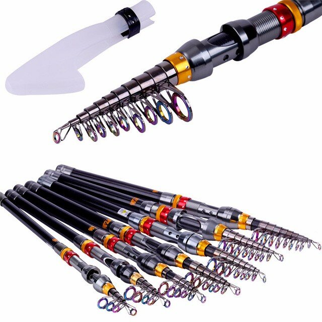 Telescopic Fishing Rod Carbon Spinning Sea Fishing Pole Hand Fishing Tackle Sea Rod