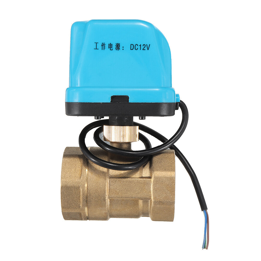 DC 12V 1/2" 3/4" 1" 1-1/4" Motorized Electric Brass Ball Valves 3 Wire Full Port Valve