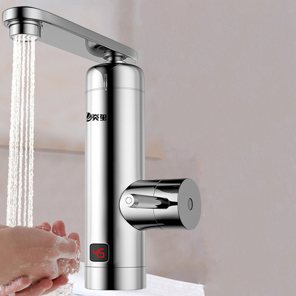 3 Seconds Fast Heating Faucet Real Time Temperature Digital Display 360 Rotation Fast Electric Hot Water Tap