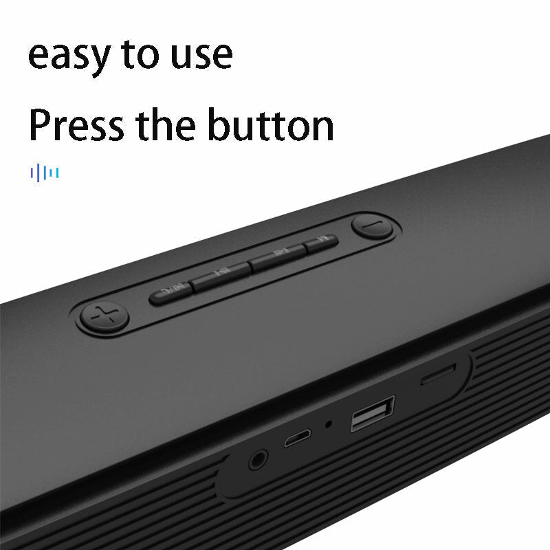 Wireless Speaker blueooth 5.0 Soundbar 4-Units 10W Hi-Fi 360 Surround Sound Noise Reduction Soundbar 2400mAh TF Card AUX-In Loudspeaker with Mic