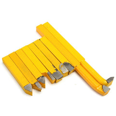 9pcs 8x8mm Carbide Lathe Turning Tool Holder Yellow
