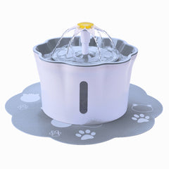 Automatic Pet Drinking Fountain 2.6L DC5V USB Charging Lily Shape-with/without Mat