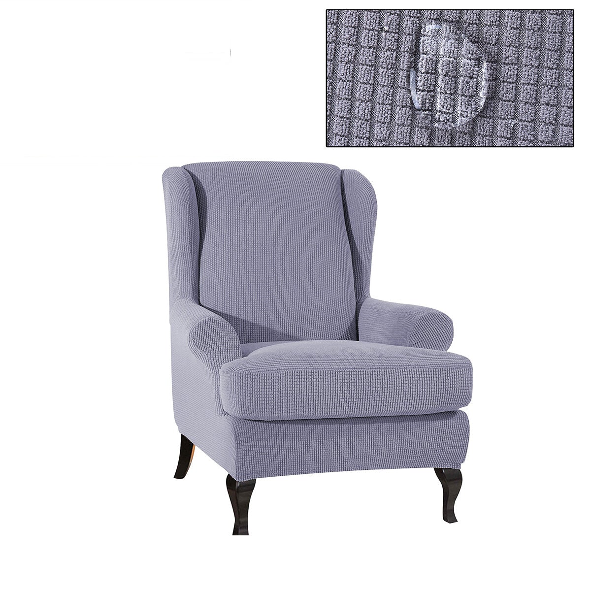 Waterproof Elastic Armchair Wingback Wing Chair Slipcover Protector Covers