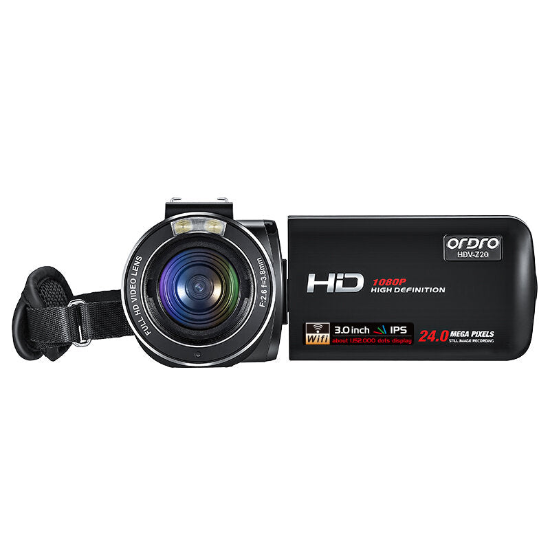 Digital Vlog Camcorder HD 1080P 24MP 16X Zoom 3.0 inch IPS Touch Screen Support WIFI SD Card DV with Microphone