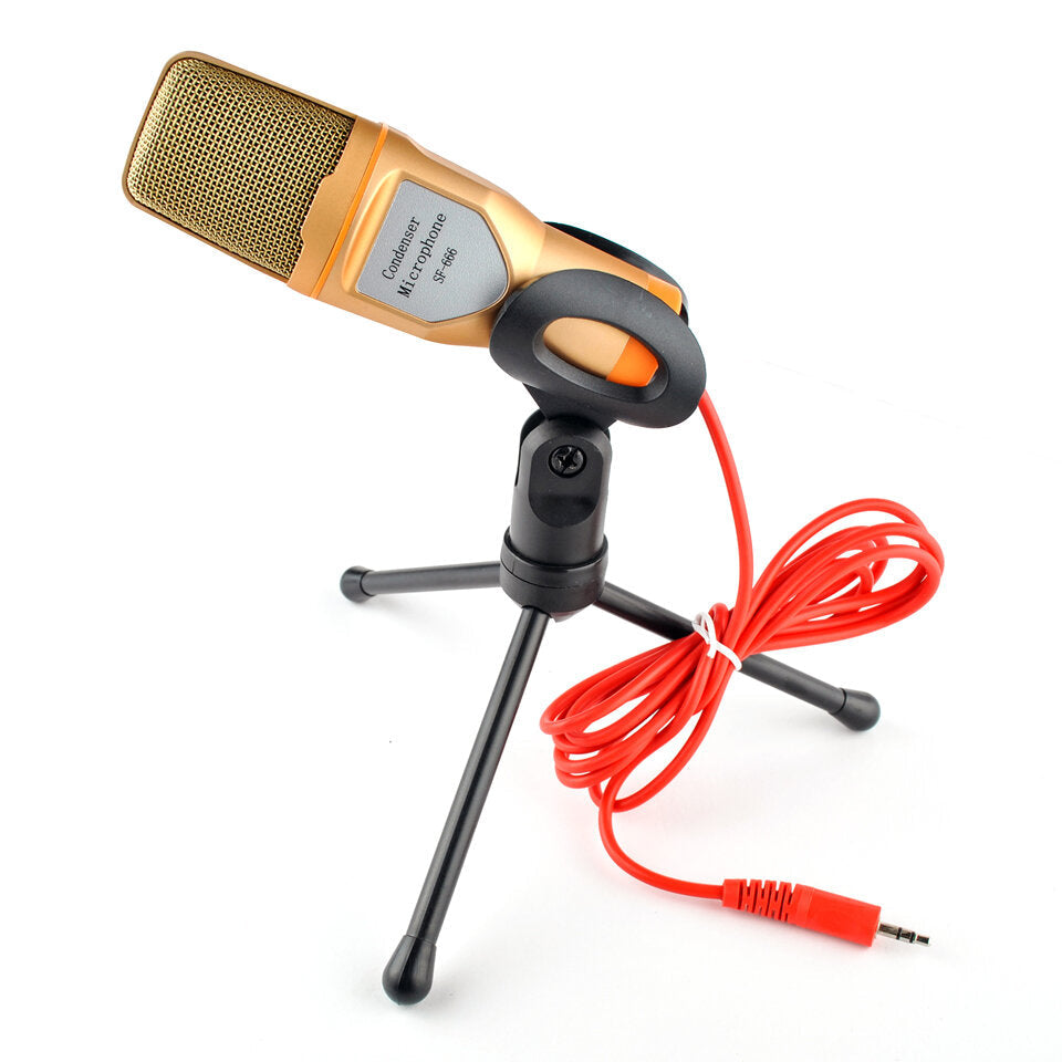 Professional Condenser Microphone for computer Laptop Singing Speech Meeting Desktop Studio 3.5mm