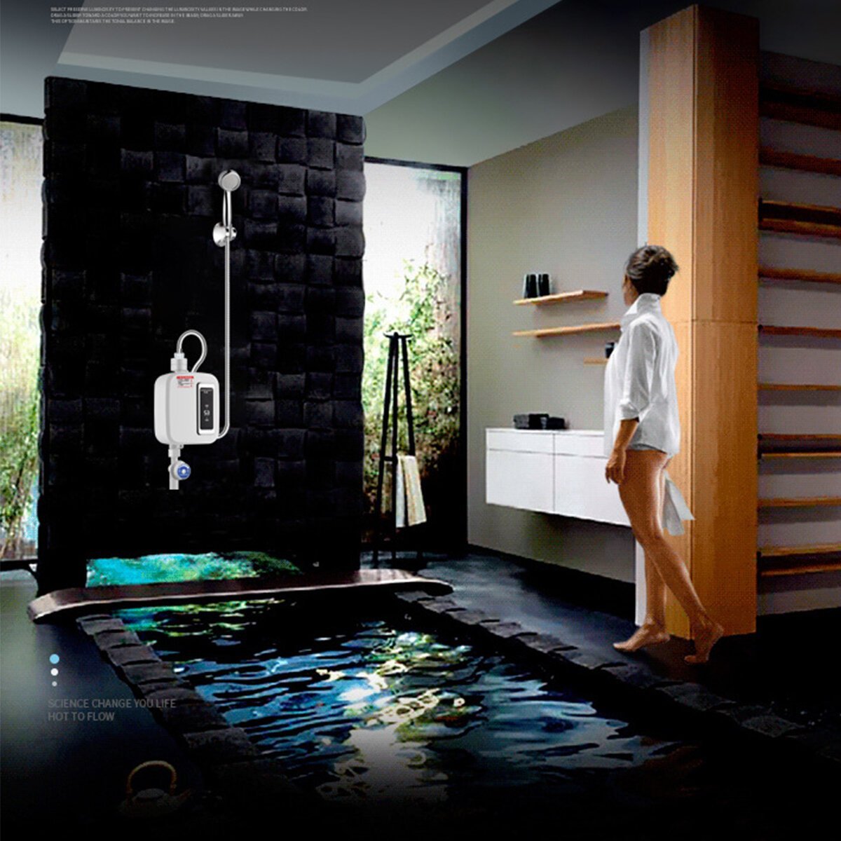 3500W 220V Electric Tankless Instant Hot Water Heater for Bathroom Kitchen