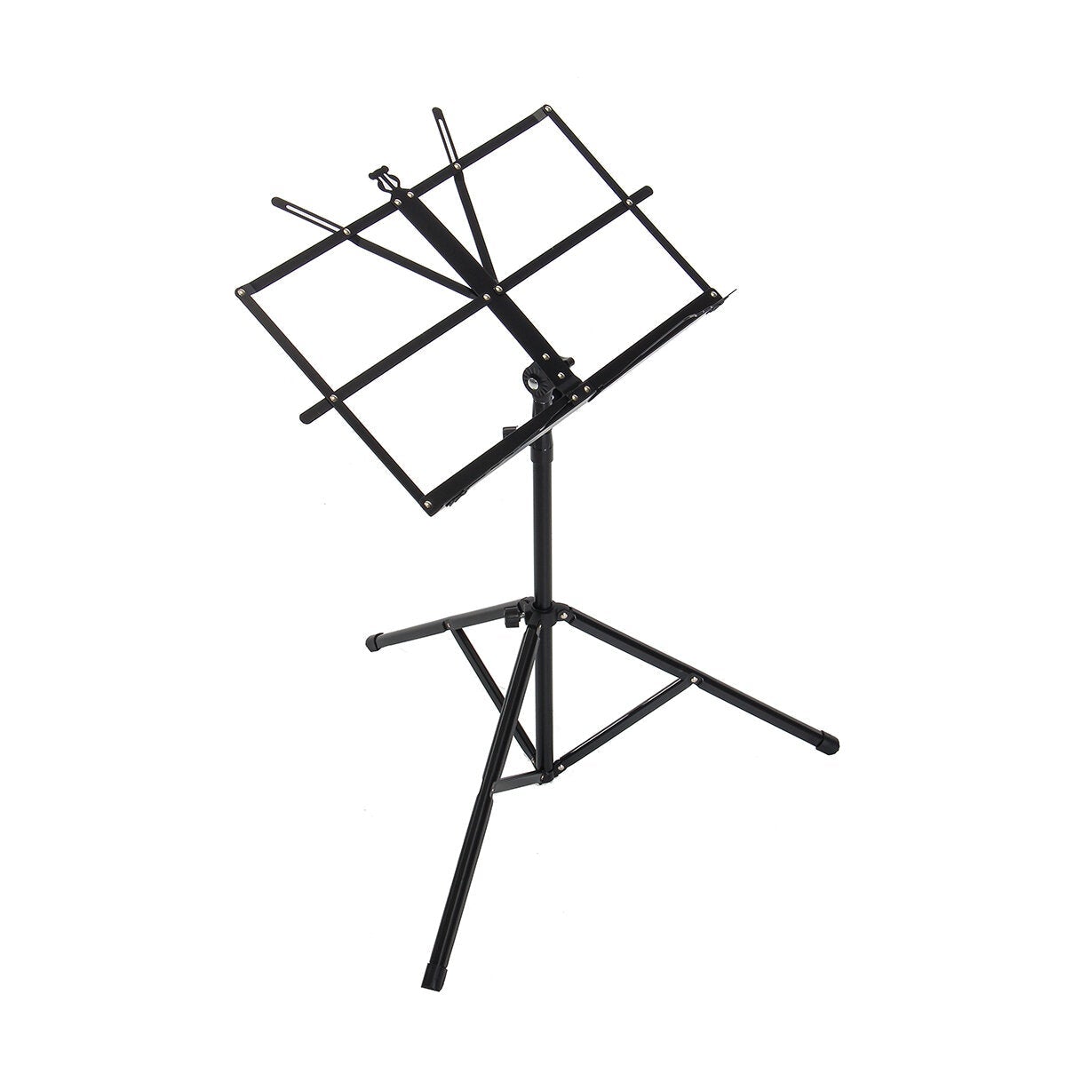 Adjustable Foldable Sheet Music Violin Stand Holder Tripod Base Metal with Carry Bag