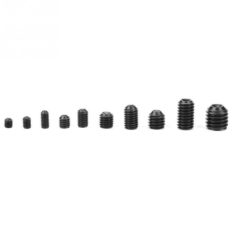 300Pcs M3-M8 Black Hex Socket Screws Grub Screw Allen Head Cup Point Assortment Kit 12.9 Grade Carbon Steel