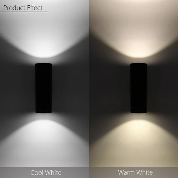 6W Up Down Dual Head COB LED Wall Light Sconce for Indoor Outdoor Waterproof Lamp