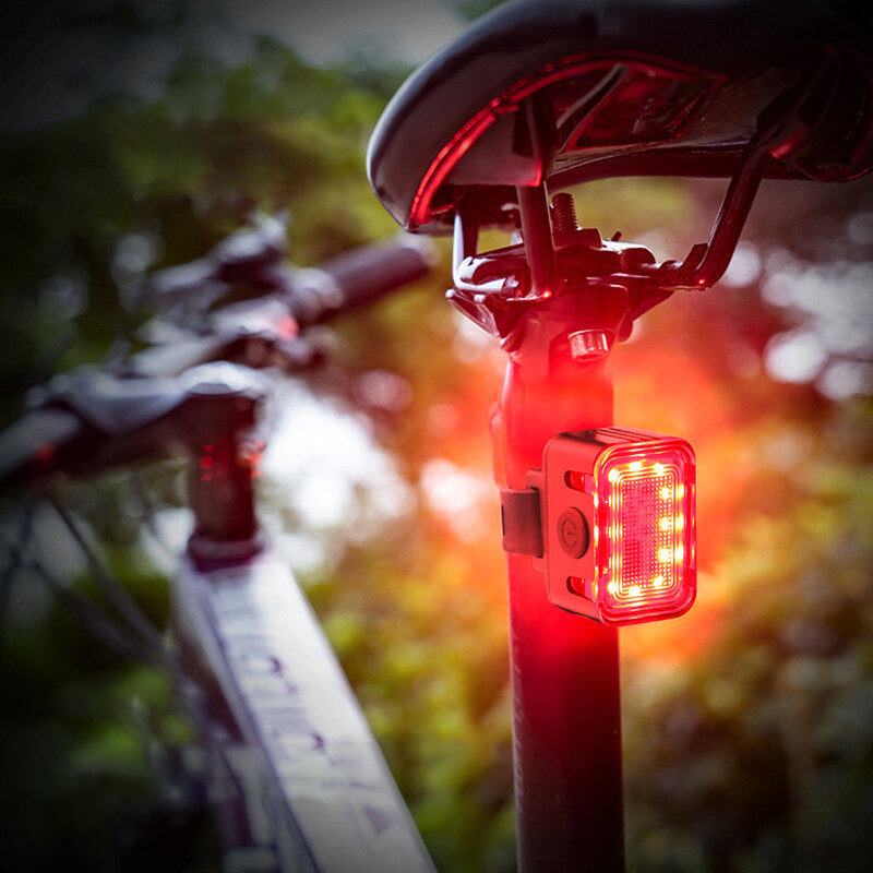 2PCS L6 300lumen 200M Bike Headlight + Taillight TYPE-C Rechargeable IPX6 Waterproof Aluminium Alloy Bike Light Set
