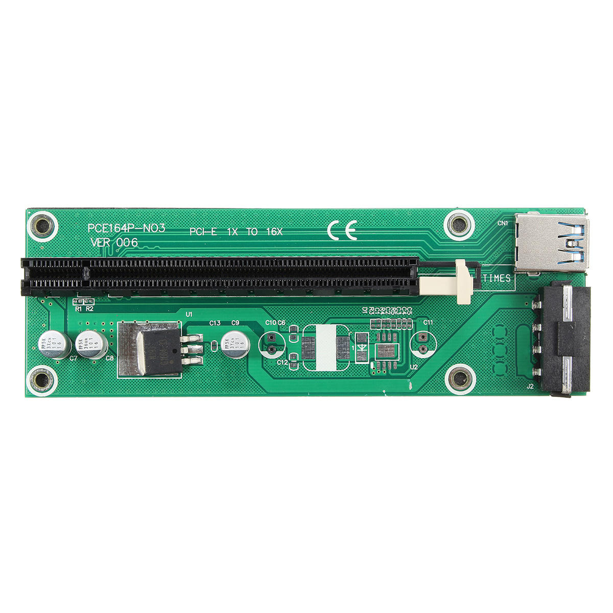 USB 3.0 PCI-E Express 1x to16x Extension Cable Extender Riser Card Adapter SATA Cable
