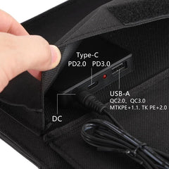 28W Solar Panels Portable Folding Foldable Waterproof Dual 5V/2.1A USB DC 18V 12V Solar Panel Charger for Phone Car RV Battery