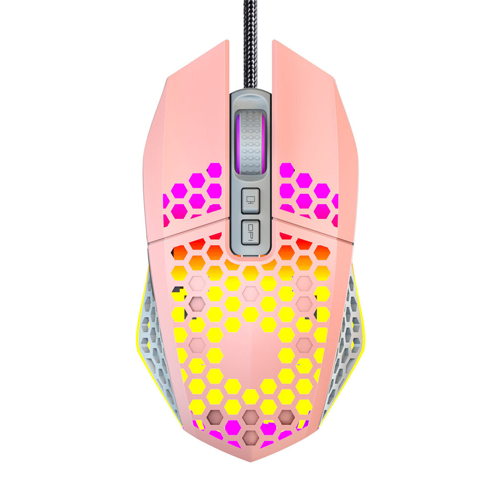 Wired Gaming Mouse 8000DPI 7 Buttons Honeycomb Hollow RGB Backlight Home Office Business Gaming Mouse for Desktop Computer Laptop PC
