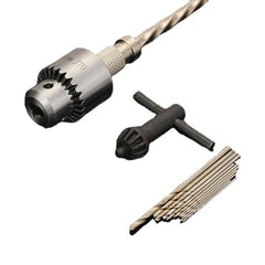 Semi-automatic Mini Hand Drill with 10 Twist Drills 0.3-4.0mm Reamer Pinhole Hand Drill