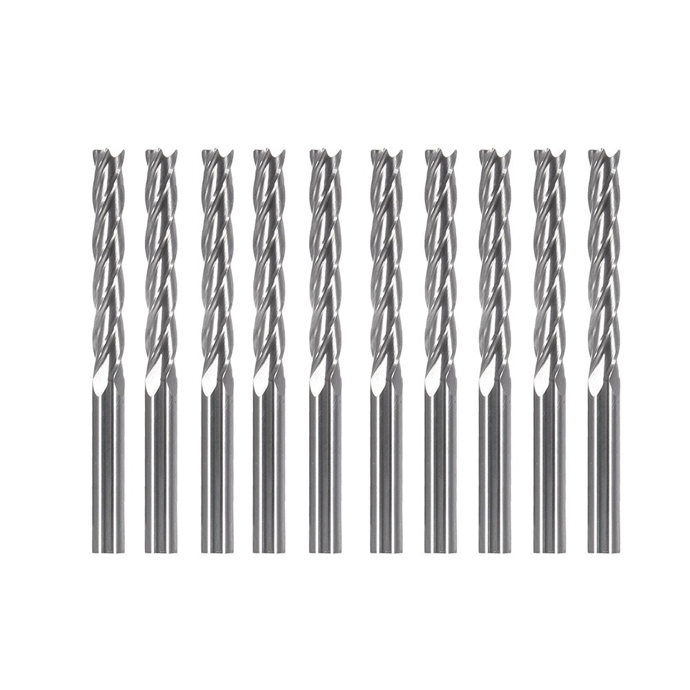 10pcs 3.175*22mm 4 Flutes Milling Cutter Carbide End Mill CNC Cutting Tool