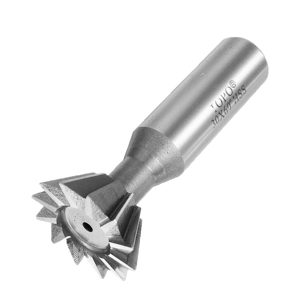 60 Degree 8-35mm Dovetail Groove HSS Straight Shank Slot Milling Cutter End Mill CNC Bit