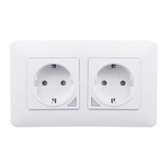 Dual DE EU WiFi Smart Light Wall Switch Socket Outlet Tuya Wireless Remote Control Work with Alexa Google Home