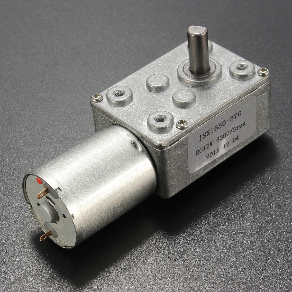 DC 12V 5RPM Worm Gear Motor 6mm Shaft High Torque Turbine Worm Gear Reduction Motor