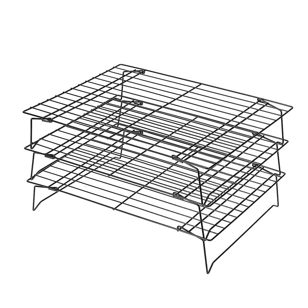 Stainless Steel Three-layer Folding Baking Cooling Rack Biscuit Rack Drying Net Baking Appliance