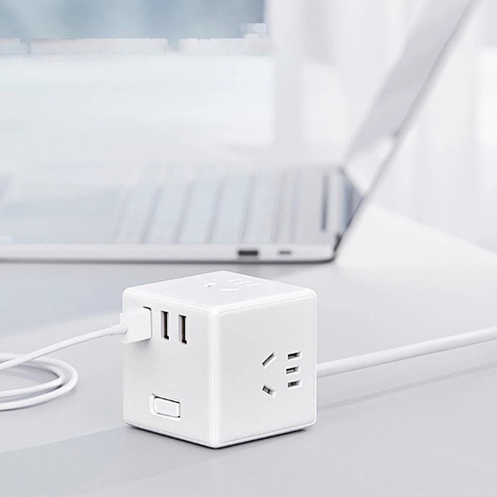 Portable Magic Cube Converter Socket 3pcs USB Chargers Adaptor Travel 6 Ports Socket Power Strips Trip Socket Plug