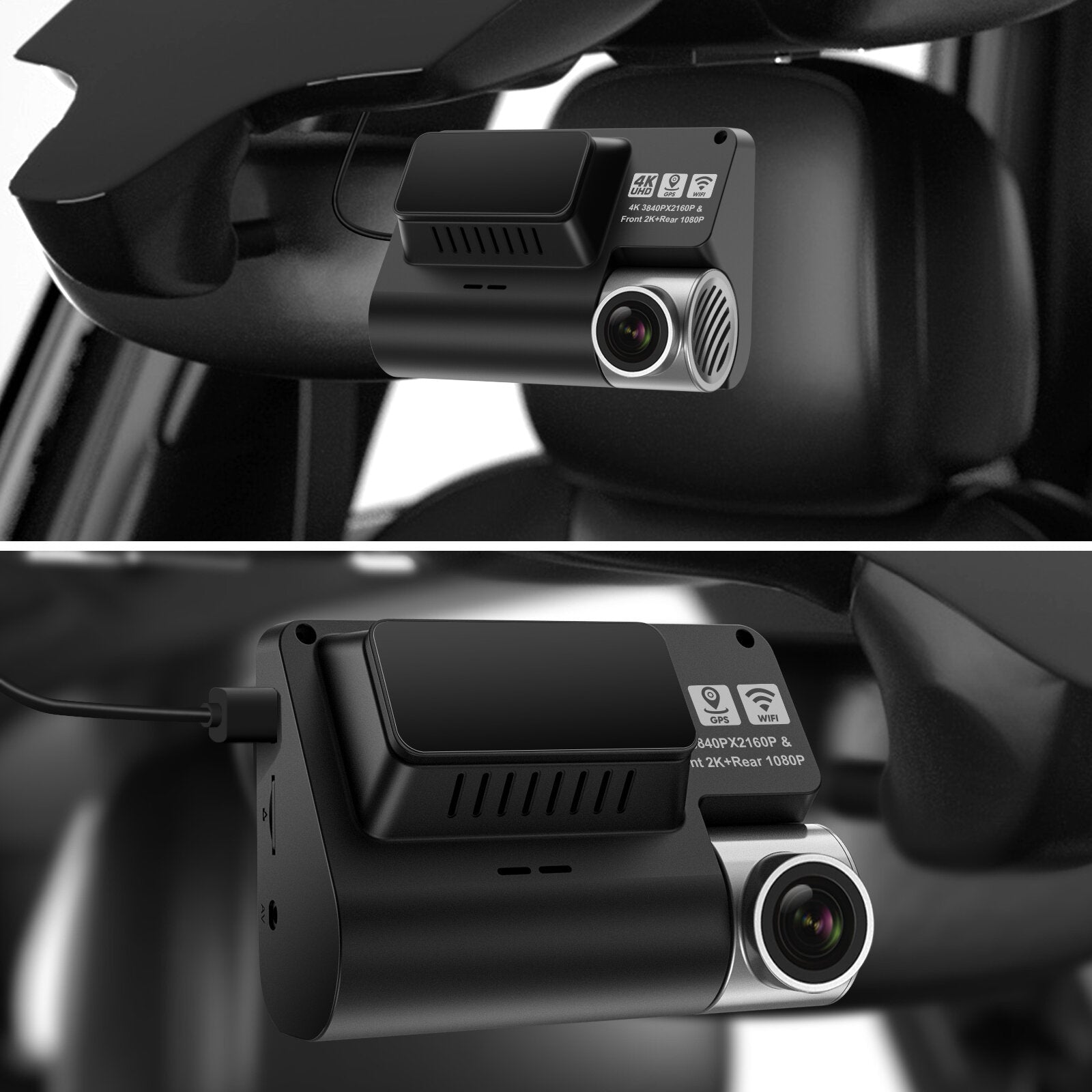 Dash Cam Car DVR 2160P GPS ADAS 24H Parking Support Rear Cam Night Vision Voice Prompt APP Control