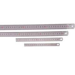 1Pcs 15cm/20cm/30cm/50cm Stainless Steel Straight Ruler Double Scale Student Rulers Painting Drawing Measuring Tool School Office Supplies Stationery