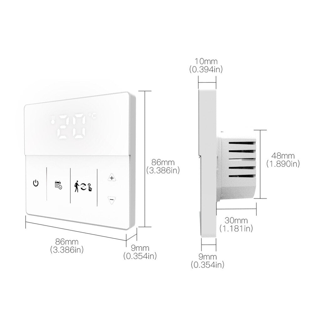 WiFi Intelligent Floor Water Heating / Boiler Temperature Controller Mobile Phone App Remote Control Panel Voice Control Support Alexa Google Home