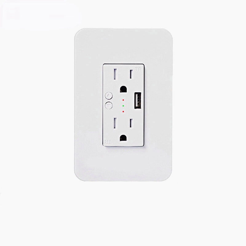 WIFI Smart Wall Socket Remote Control USB Individual Control Voice Control Work with Alexa and Google Home