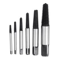 6pcs Damaged Screw Extractor Set Easy Out Broken Nut Screw Bolt Remover Kit