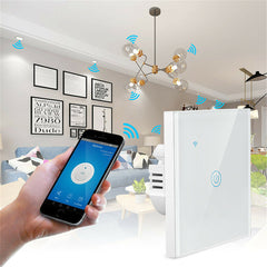 WIFI 2.4GHZ 1/2/3 Gang Touch Switch Two-wire Shared Panel Home Lighting Work with Alexa Google Home