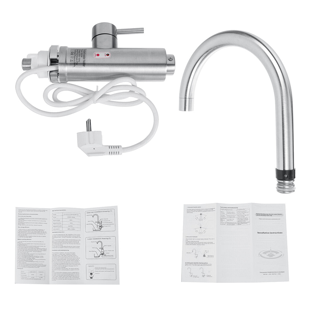 Electric Heater Faucet Bathroom Kitchen Heating Tap Tankless Instant
