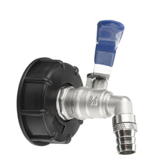 2'' Brass Tank Drain Adapter to 3/4'' Garden Tap Hose Barb Coupler Coarse Thread Outlet Connector Valve Fitting Parts for Home